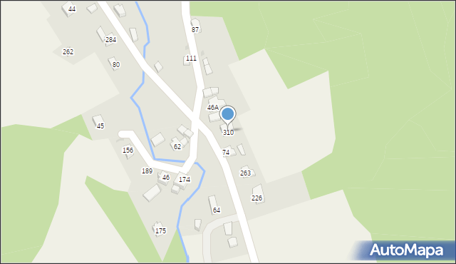 Bystra, Bystra, 310, mapa Bystra