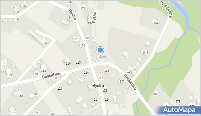 Bystra, Bystra, 52, mapa Bystra