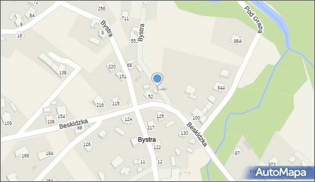 Bystra, Bystra, 52A, mapa Bystra