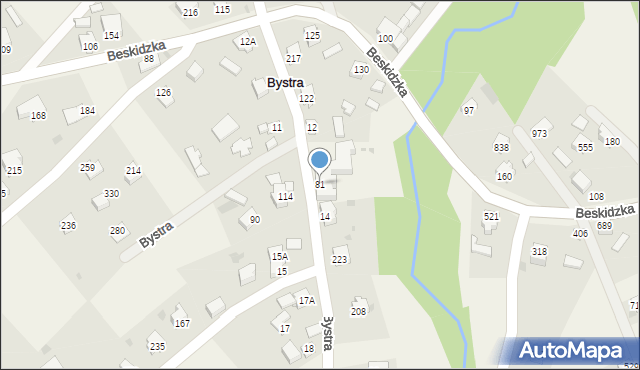 Bystra, Bystra, 81, mapa Bystra