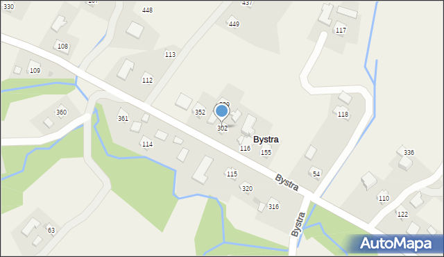 Bystra, Bystra, 302, mapa Bystra