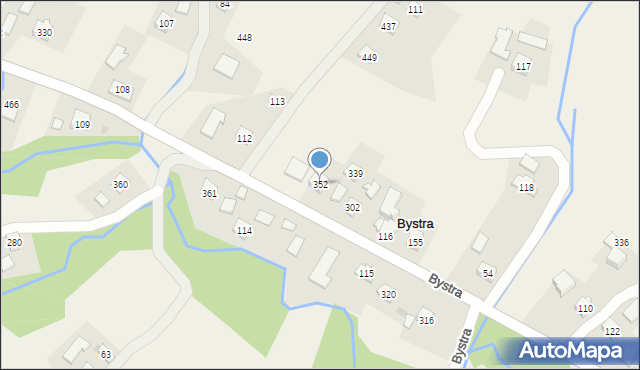 Bystra, Bystra, 352, mapa Bystra