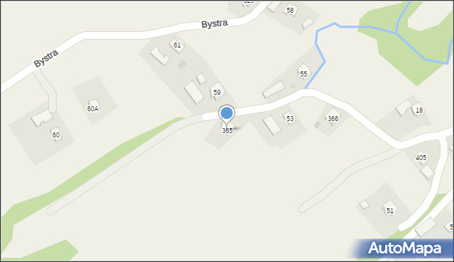 Bystra, Bystra, 365, mapa Bystra