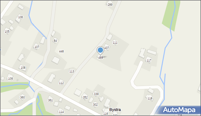 Bystra, Bystra, 449, mapa Bystra