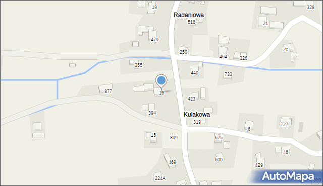 Bystra Podhalańska, Bystra Podhalańska, 16, mapa Bystra Podhalańska