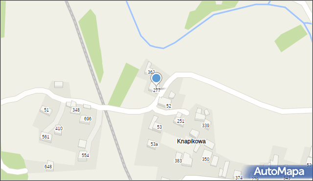 Bystra Podhalańska, Bystra Podhalańska, 277, mapa Bystra Podhalańska