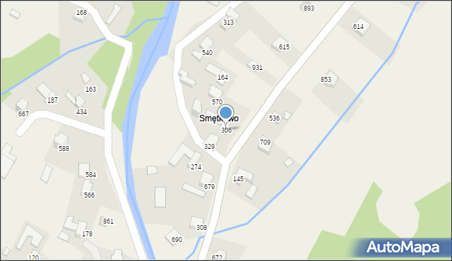 Bystra Podhalańska, Bystra Podhalańska, 306, mapa Bystra Podhalańska