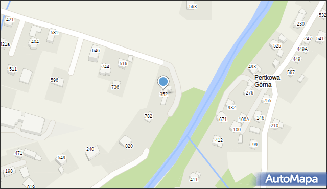 Bystra Podhalańska, Bystra Podhalańska, 352, mapa Bystra Podhalańska