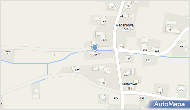 Bystra Podhalańska, Bystra Podhalańska, 355, mapa Bystra Podhalańska