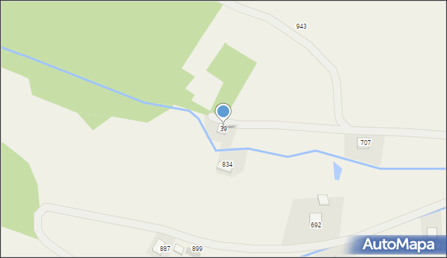 Bystra Podhalańska, Bystra Podhalańska, 39, mapa Bystra Podhalańska