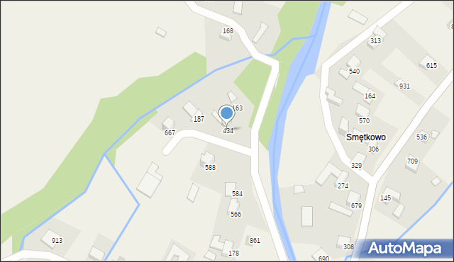 Bystra Podhalańska, Bystra Podhalańska, 434, mapa Bystra Podhalańska