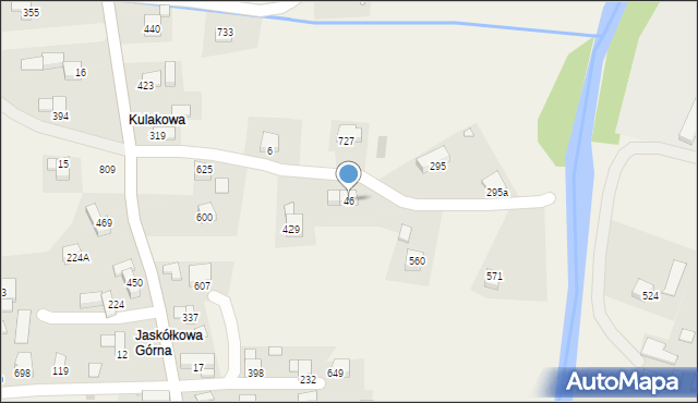 Bystra Podhalańska, Bystra Podhalańska, 46, mapa Bystra Podhalańska