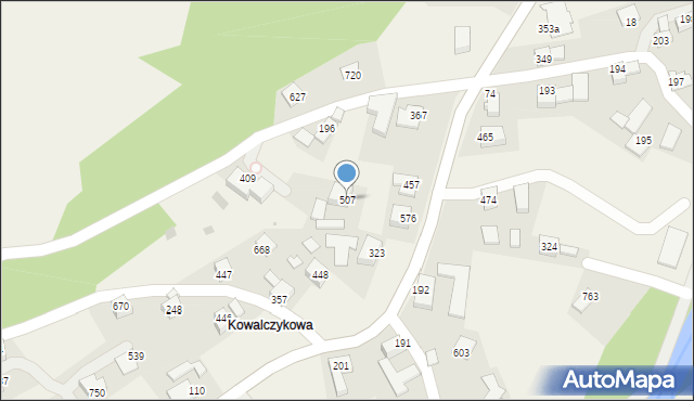 Bystra Podhalańska, Bystra Podhalańska, 507, mapa Bystra Podhalańska