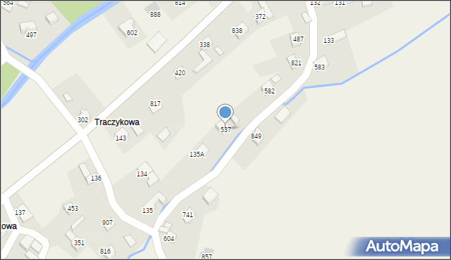 Bystra Podhalańska, Bystra Podhalańska, 537, mapa Bystra Podhalańska