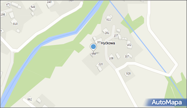 Bystra Podhalańska, Bystra Podhalańska, 556, mapa Bystra Podhalańska