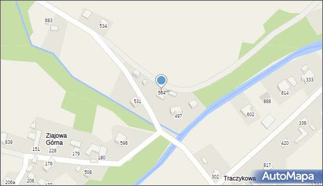 Bystra Podhalańska, Bystra Podhalańska, 564, mapa Bystra Podhalańska