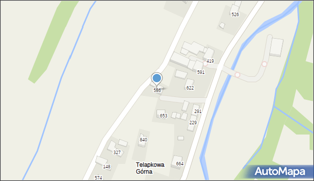 Bystra Podhalańska, Bystra Podhalańska, 586, mapa Bystra Podhalańska