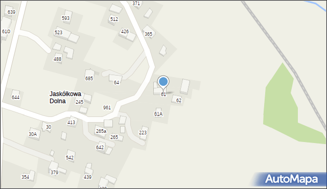 Bystra Podhalańska, Bystra Podhalańska, 61, mapa Bystra Podhalańska