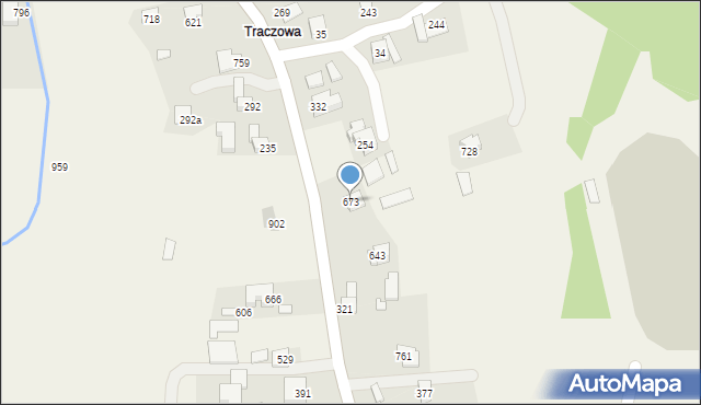 Bystra Podhalańska, Bystra Podhalańska, 673, mapa Bystra Podhalańska