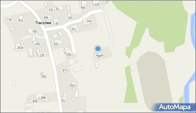 Bystra Podhalańska, Bystra Podhalańska, 728, mapa Bystra Podhalańska