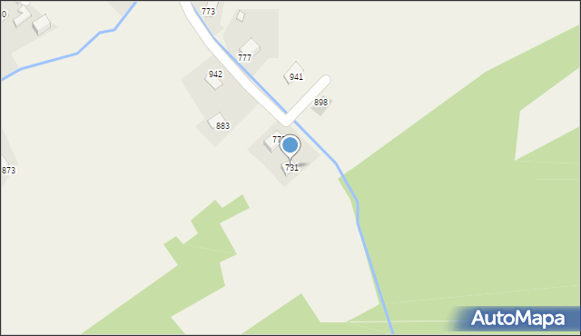 Bystra Podhalańska, Bystra Podhalańska, 731, mapa Bystra Podhalańska