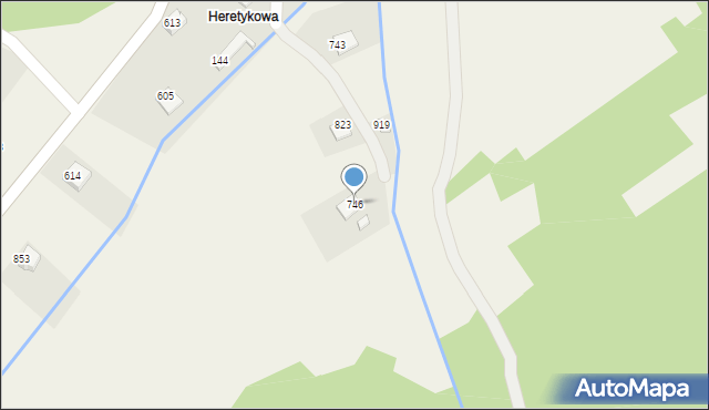 Bystra Podhalańska, Bystra Podhalańska, 746, mapa Bystra Podhalańska