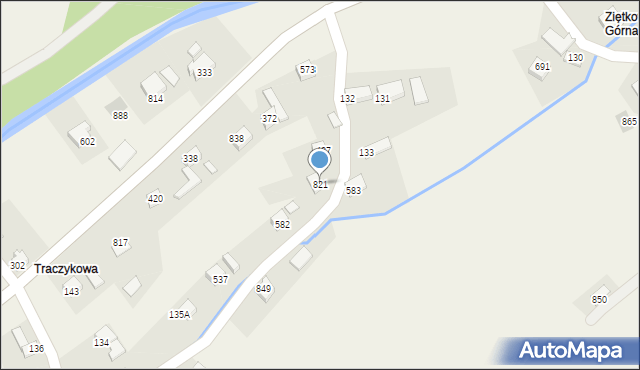 Bystra Podhalańska, Bystra Podhalańska, 821, mapa Bystra Podhalańska