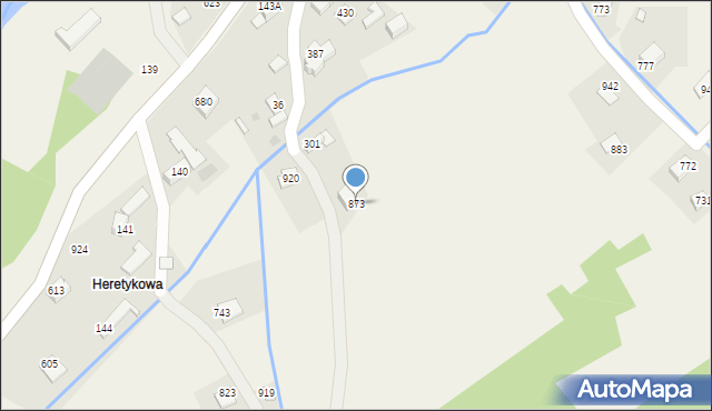 Bystra Podhalańska, Bystra Podhalańska, 873, mapa Bystra Podhalańska