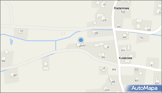 Bystra Podhalańska, Bystra Podhalańska, 877, mapa Bystra Podhalańska