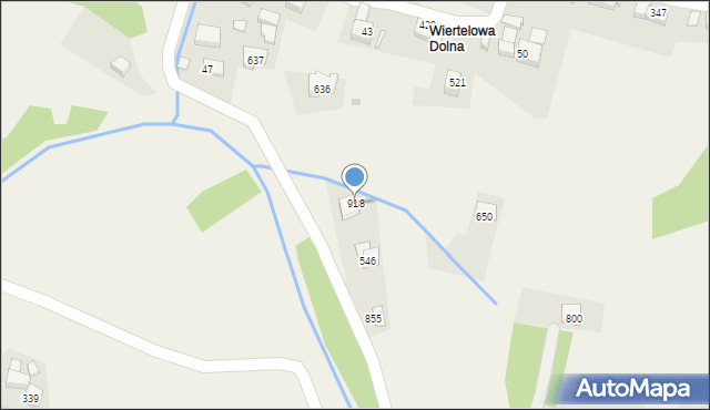 Bystra Podhalańska, Bystra Podhalańska, 918, mapa Bystra Podhalańska