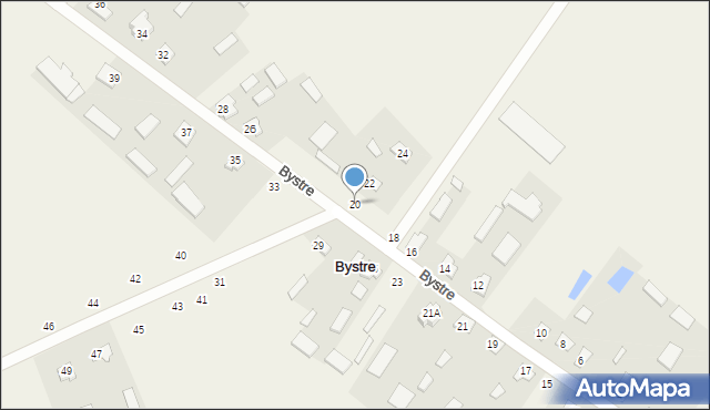 Bystre, Bystre, 20, mapa Bystre