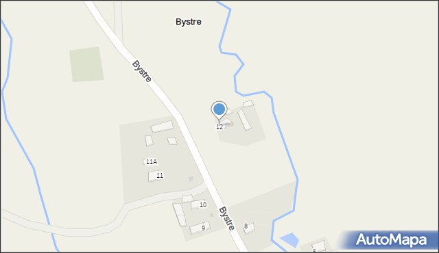 Bystre, Bystre, 12, mapa Bystre