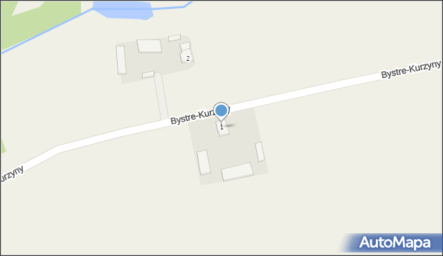 Bystre-Chrzany, Bystre-Kurzyny, 1, mapa Bystre-Chrzany