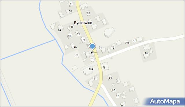 Bystrowice, Bystrowice, 72, mapa Bystrowice