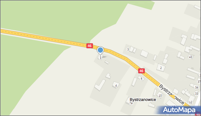 Bystrzanowice, Bystrzanowice, 1, mapa Bystrzanowice