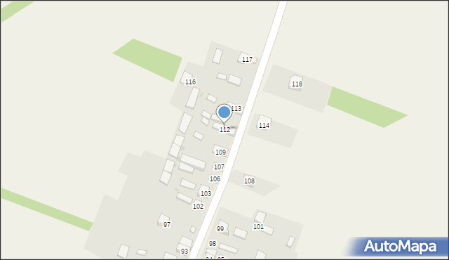 Bystrzanowice, Bystrzanowice, 112, mapa Bystrzanowice