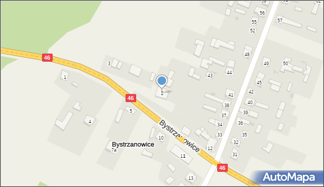 Bystrzanowice, Bystrzanowice, 2, mapa Bystrzanowice