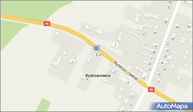 Bystrzanowice, Bystrzanowice, 5, mapa Bystrzanowice