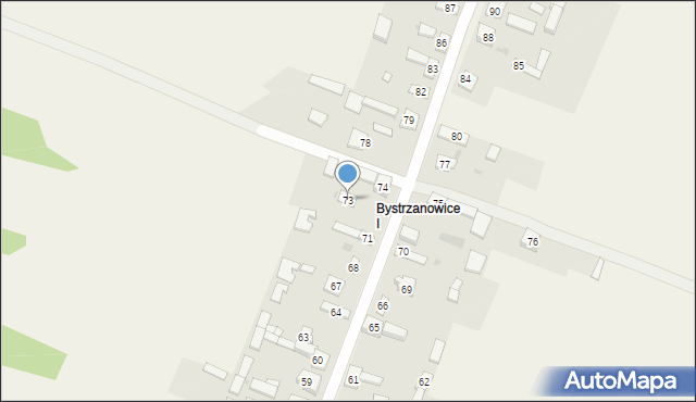 Bystrzanowice, Bystrzanowice, 73, mapa Bystrzanowice