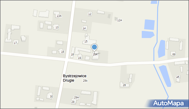 Bystrzejowice Drugie, Bystrzejowice Drugie, 19A, mapa Bystrzejowice Drugie