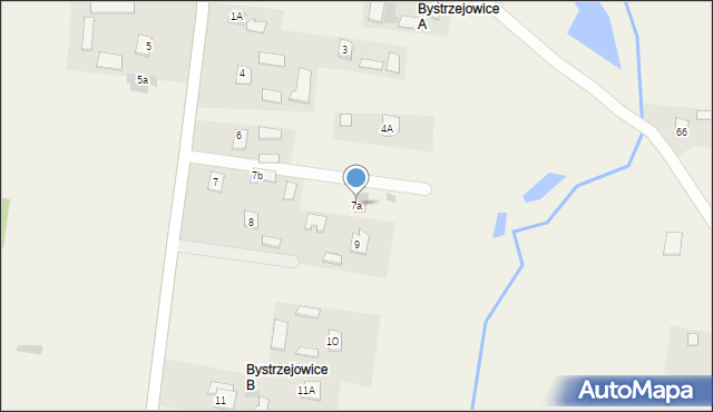 Bystrzejowice Drugie, Bystrzejowice Drugie, 7a, mapa Bystrzejowice Drugie