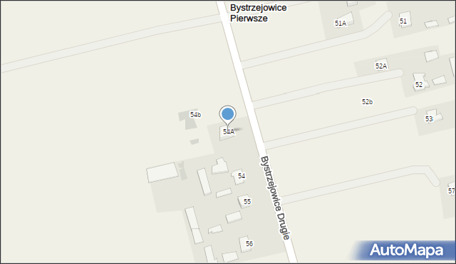 Bystrzejowice Pierwsze, Bystrzejowice Pierwsze, 54A, mapa Bystrzejowice Pierwsze