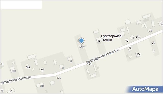 Bystrzejowice Trzecie, Bystrzejowice Trzecie, 39A, mapa Bystrzejowice Trzecie