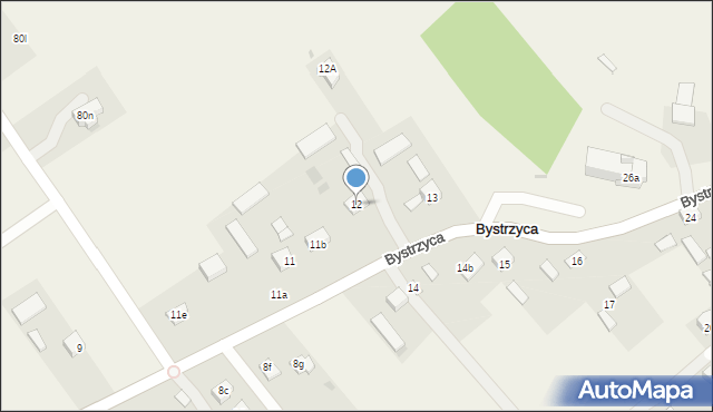 Bystrzyca, Bystrzyca, 12, mapa Bystrzyca