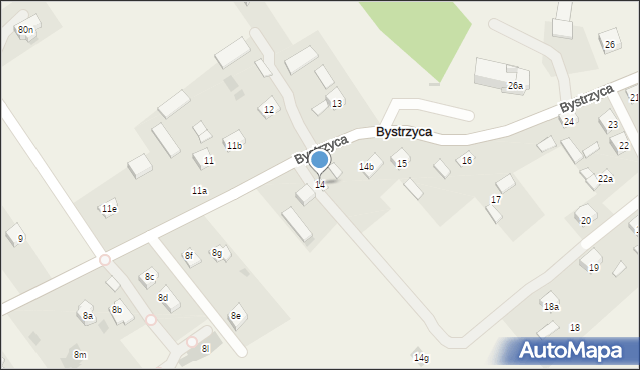 Bystrzyca, Bystrzyca, 14, mapa Bystrzyca