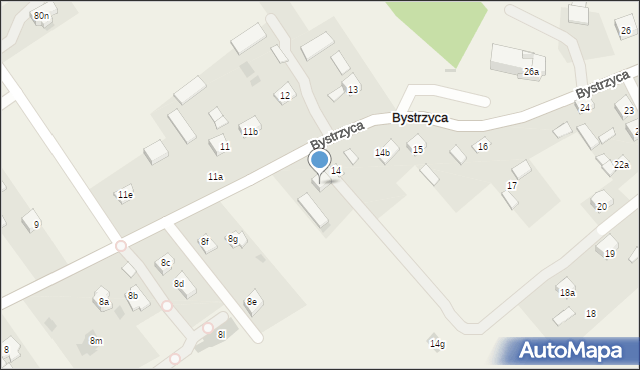 Bystrzyca, Bystrzyca, 14a, mapa Bystrzyca