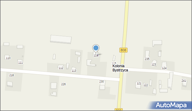 Bystrzyca, Bystrzyca, 114, mapa Bystrzyca