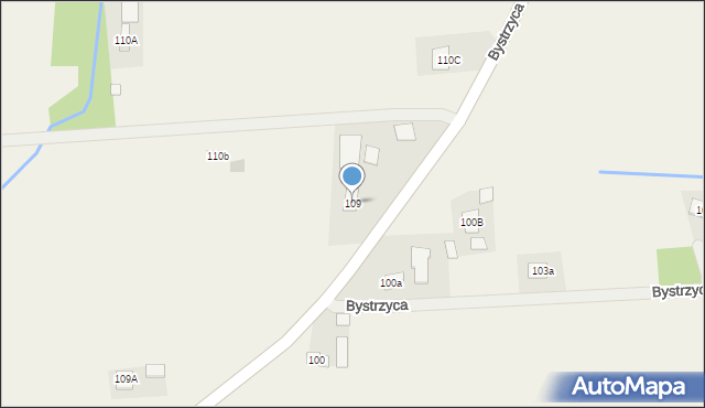 Bystrzyca, Bystrzyca, 109, mapa Bystrzyca