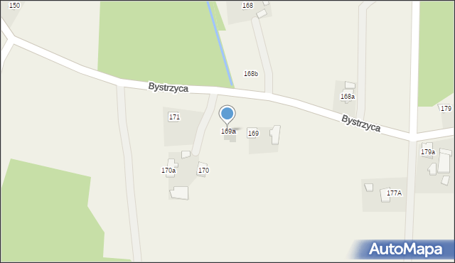 Bystrzyca, Bystrzyca, 169a, mapa Bystrzyca