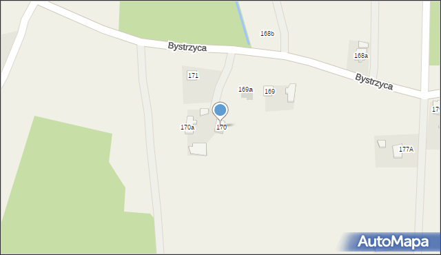 Bystrzyca, Bystrzyca, 170, mapa Bystrzyca